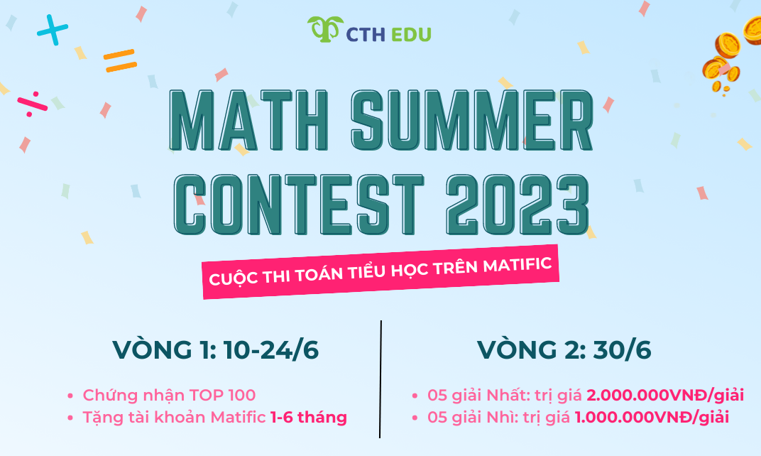 Thử sức đua tài với cuộc thi Toán Tiểu học Math Summer Contest 2023